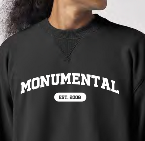 CNO IMM Unisex Monumental Crew Neck Sweatshirt - Black