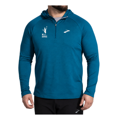 CNO IMM Brooks Men's Notch Thermal Hoodie - Heather Ocean