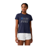 RUN INDY Women's Brooks Distance Short Sleeve - Navy