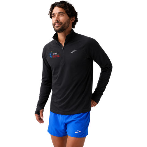 CNO IMM Men's Brooks Dash 1/4 Zip - Black Half Marathon Cityscape