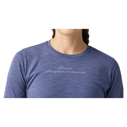 CNO IMM Women's Indianapolis - A Beautiful Place to Set Your Pace Brooks Luxe Long Sleeve - Heather Nightshadow