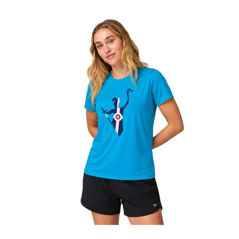 Brooks Ladies Podium Short Sleeve - Ultra Blue