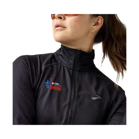 CNO IMM Women's Brooks Dash 1/2 Zip – Black Half Marathon Cityscape