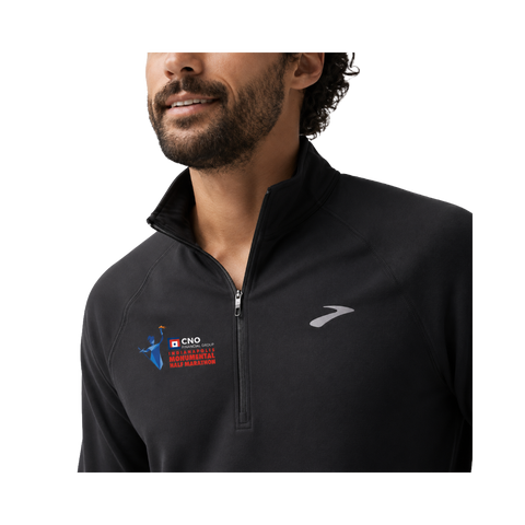 CNO IMM Men's Brooks Dash 1/4 Zip - Black Half Marathon Cityscape