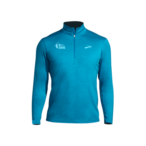 CNO IMM Men's Brooks Dash 1/2 Zip - Heather Cerulean