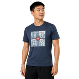 Men's Indy Medal Series Performance Tee on male runner, front view