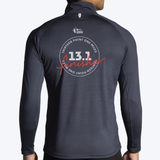 Half Marathon Finisher - Brooks Men's Dash 1/2 Zip - Heather Concrete
